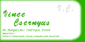 vince csernyus business card